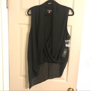Vince Camuto Draped V-Neckline Blouse NWT